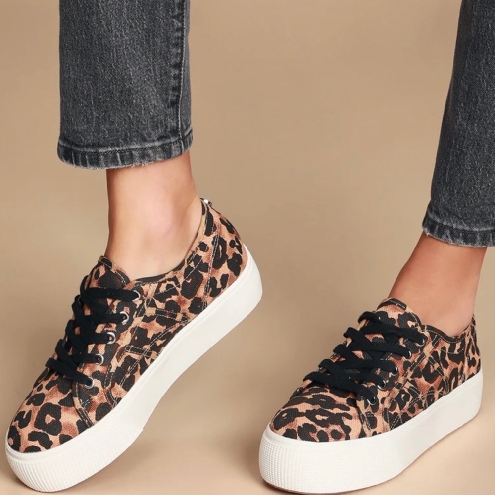 Steve Madden Leopard Print Platform Sneakers